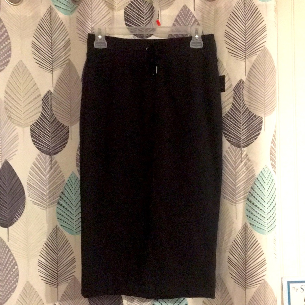 Black Simply Vera Vera Wang Jersey Midi Skirt